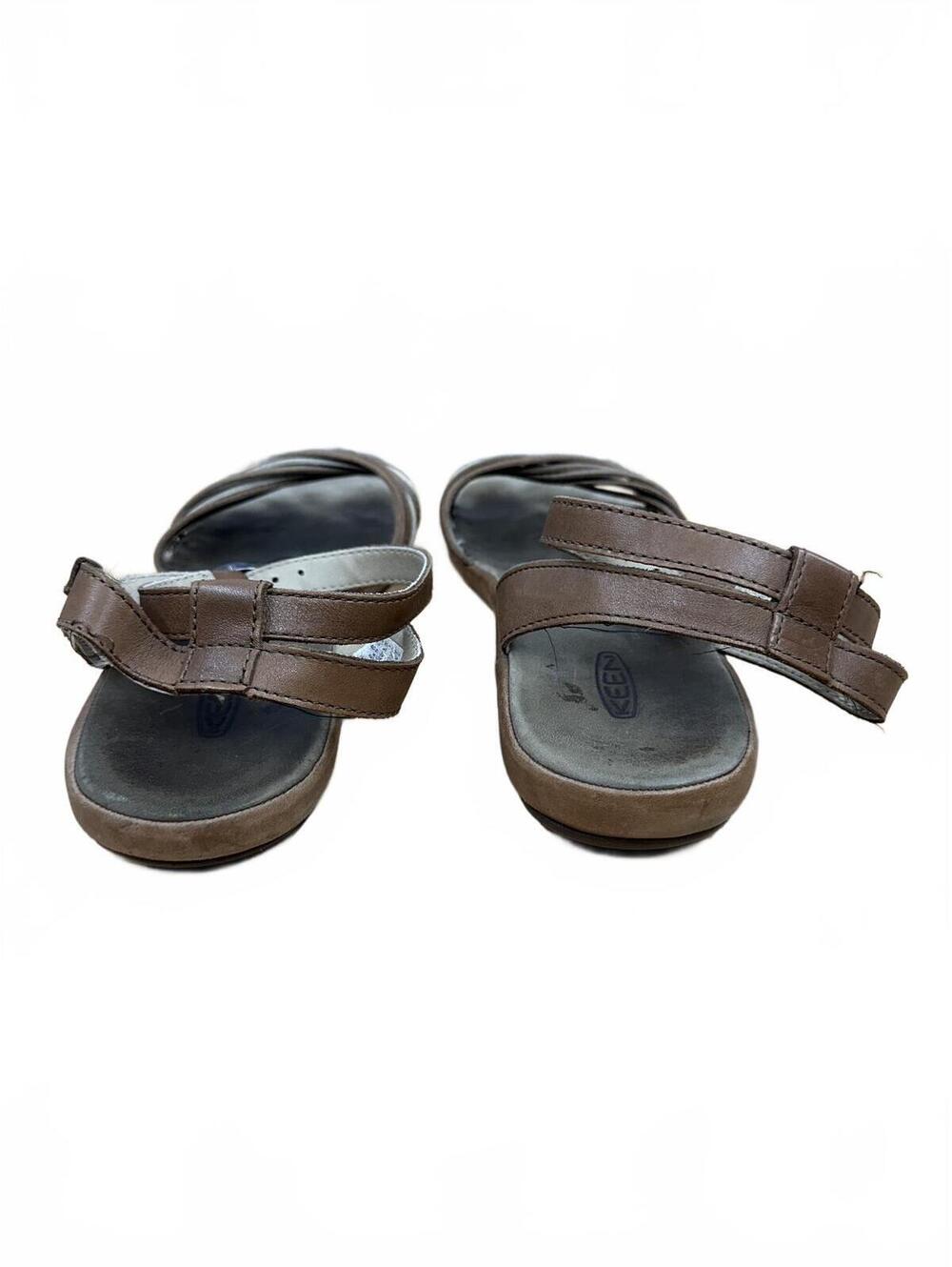 Keen Brown Strappy Leather Comfort Sandals - Picture 6 of 7